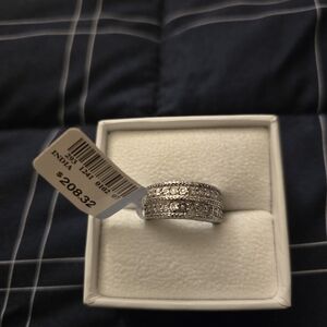 Macy's Silver Diamond Ring